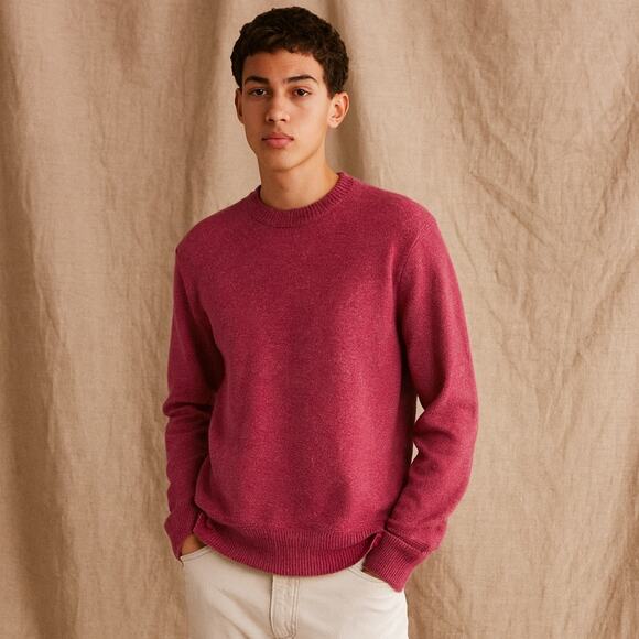 Mens Vintage Cedar Bend Burgundy Wool Bend Crew Neck Sweater M - Picture 1 of 4